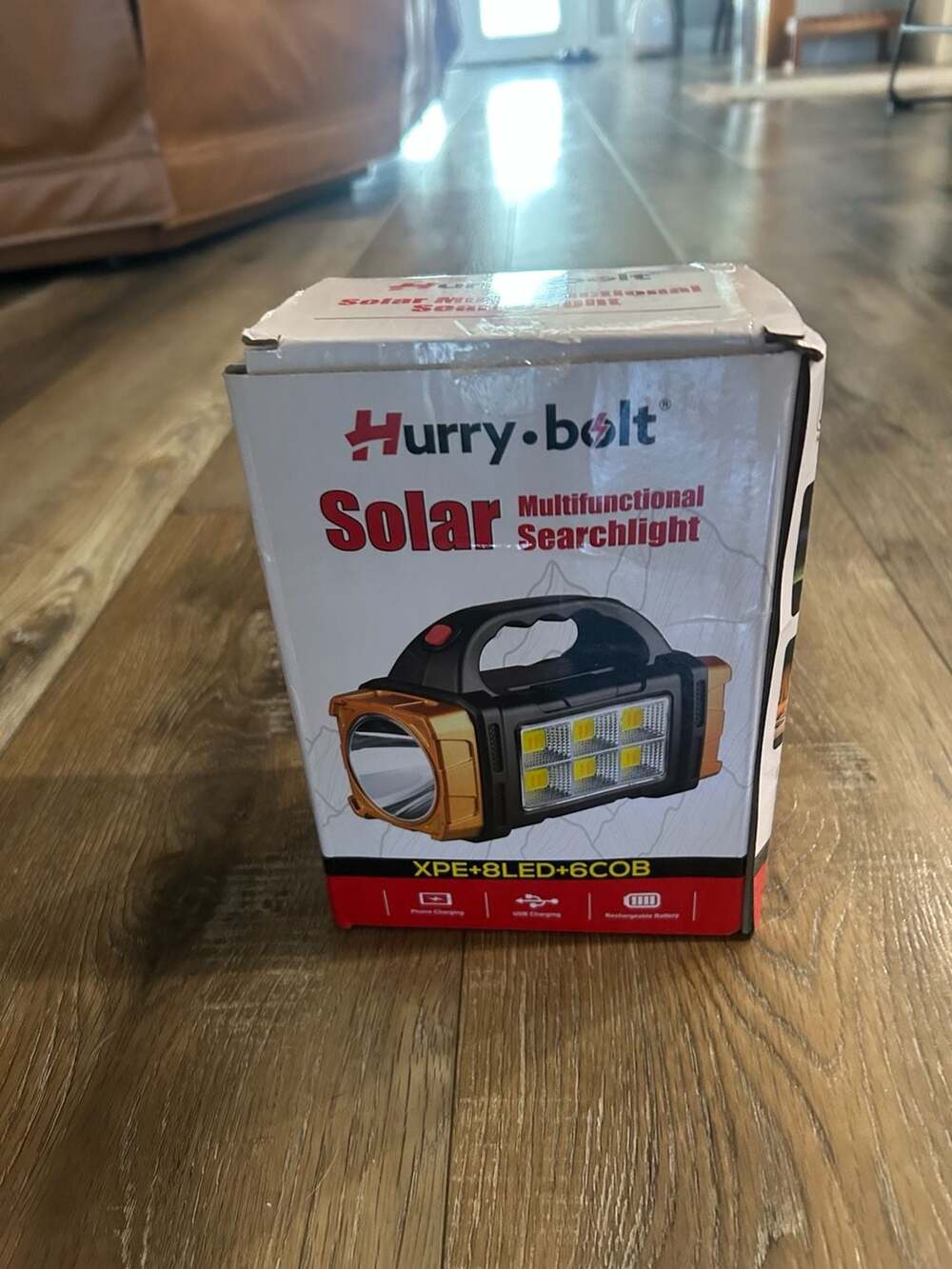 Hurry Bolt Solar Multifunctional Searchlight XPE+8LED+6COB